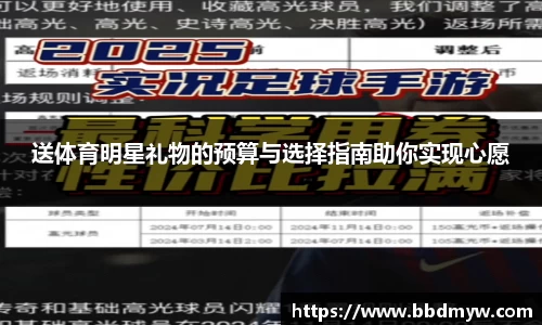 送体育明星礼物的预算与选择指南助你实现心愿