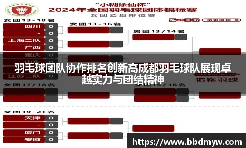 羽毛球团队协作排名创新高成都羽毛球队展现卓越实力与团结精神