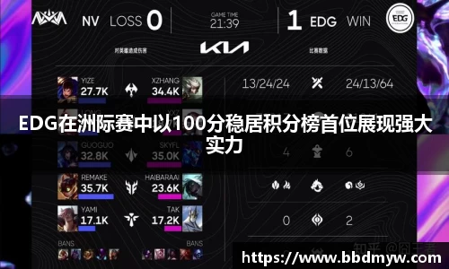 EDG在洲际赛中以100分稳居积分榜首位展现强大实力
