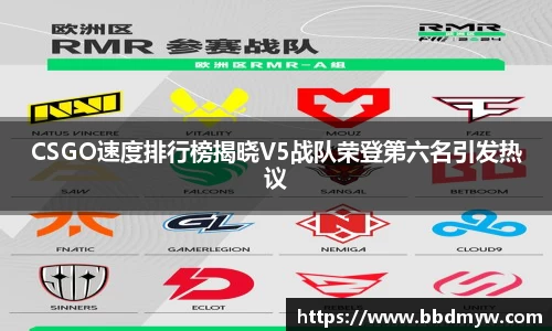 CSGO速度排行榜揭晓V5战队荣登第六名引发热议
